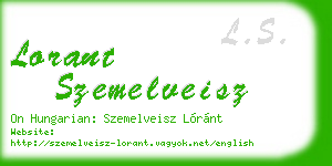 lorant szemelveisz business card