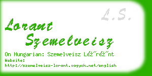 lorant szemelveisz business card